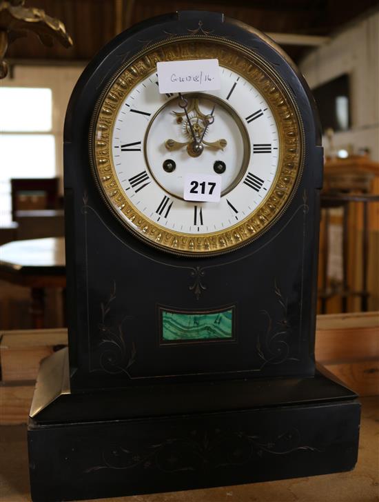 Large slate mantel clock